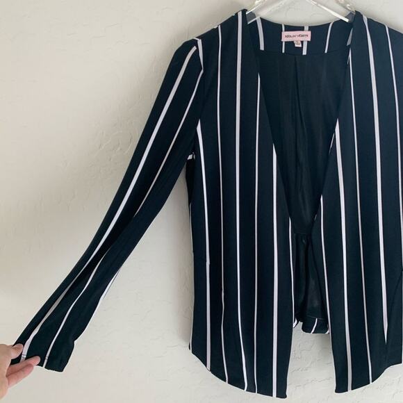 Sequin Hearts black white stripe blazer - Picture 3 of 7